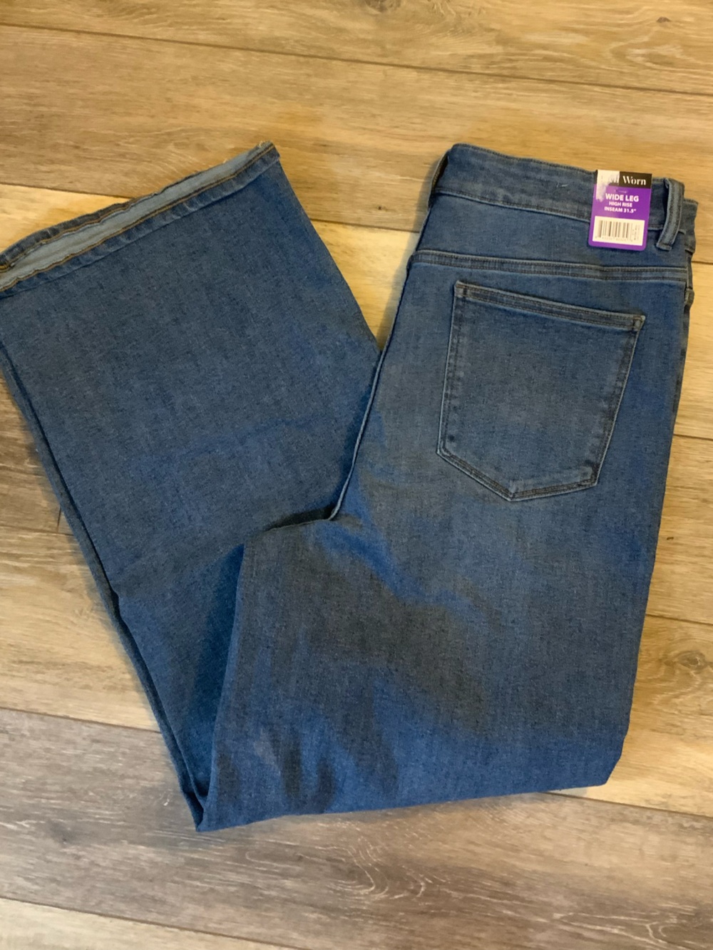 Well Worn Medium Blue Flare Jeans